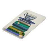 ティーカップと書籍2 マグネット (左側)