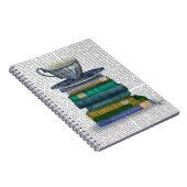 ティーカップと書籍 ノートブック (右側)