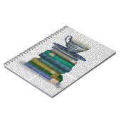 ティーカップと書籍 ノートブック (左側)