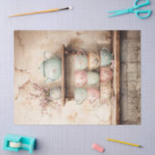 ティーカップと紅茶ポットセットの素朴分離 薄葉紙 (クラフト)