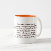 ティーカップについての引用文のサフラン仏Gautama ツートーンマグカップ (正面右)