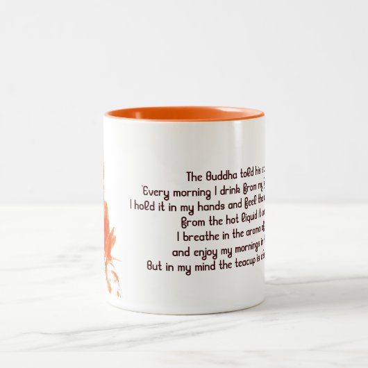 ティーカップについての引用文のサフラン仏Gautama ツートーンマグカップ (中央)