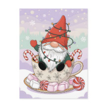 ティーカップに入ったかわいいクリスマスノームのキャラクター