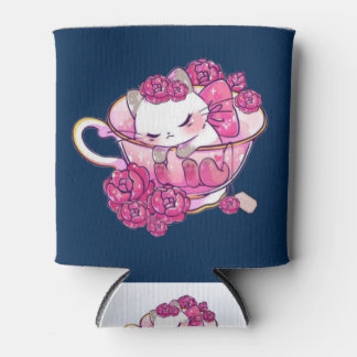 ティーカップに入った猫 缶クーラー