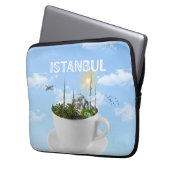 ティーカップのイスタンブール – スカイライン – トルコの贈り物 ラップトップスリーブ (正面左)