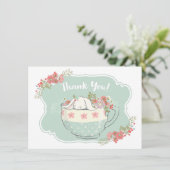 ティーカップのサンキューカードの少しバニー サンキューカード (スタンド正面)