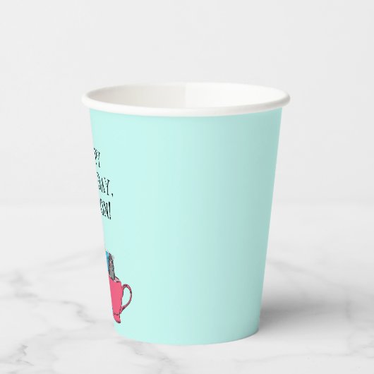 ティーカップのシュガーグライダーカスタムバースデーパーティー 紙コップ (左)