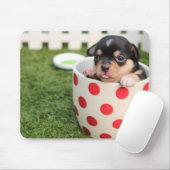 ティーカップのチワワの子犬 マウスパッド (マウス)