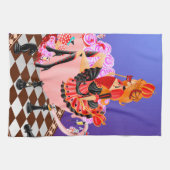 ティーカップのティータオルに入ったクイーン キッチンタオル (横)