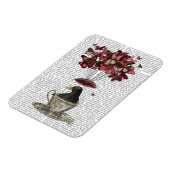 ティーカップのブラックバード マグネット (左側)