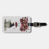 ティーカップのブラックバード ラゲッジタグ (正面横)