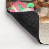 ティーカップのヨークシャーテリアの紫色のプリンセス マウスパッド (コーナー)