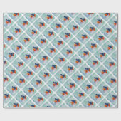 ティーカップの包装紙のパンジー ラッピングペーパー (フラット)