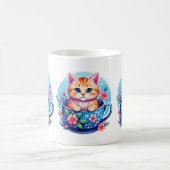 ティーカップの子猫 コーヒーマグカップ (中央)