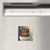 ティーカップの愛らしいヨークシャーテリア マグネット (インサイチュ (食洗機))