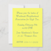 ティーカップの招待状 招待状 (裏面)