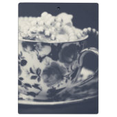 ティーカップの真珠ヴィンテージモダングラムパーソナライズされた クリップボード (裏面)