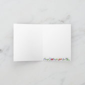 ティーカップの積み重ねの茶時間は感謝していしています サンキューカード (内部)