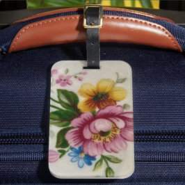 ティーカップの花束の荷物タグ ラゲッジタグ