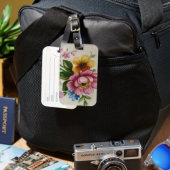 ティーカップの花束の荷物タグ ラゲッジタグ