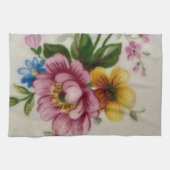 ティーカップの花束 キッチンタオル (横)