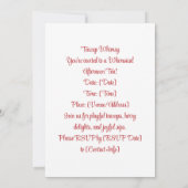 ティーカップの遊び心 | 夢のようなひととき 招待状 (裏面)