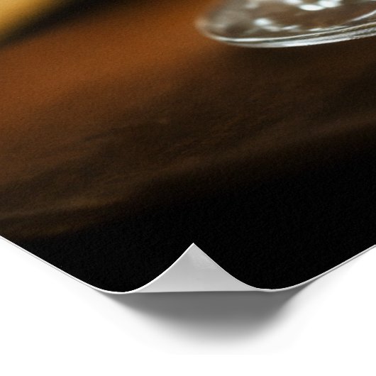 「ティーカップの風景レガンス写真のリアルな風景 ポスター (角)