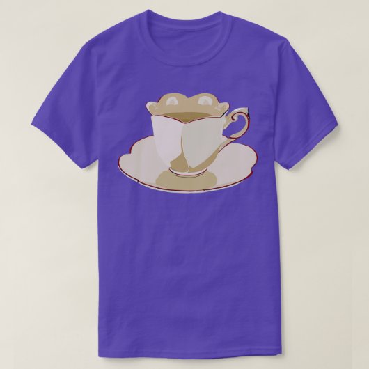 ティーカップアクセントデカール Tシャツ (デザイン正面)