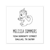 ティーカップアドレスを持つ可愛いリトルドラゴン セルフインキングスタンプ (デザイン)