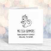 ティーカップアドレスを持つ可愛いリトルドラゴン セルフインキングスタンプ