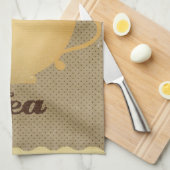 ティーカップイラストレーション キッチンタオル (四つ折り)