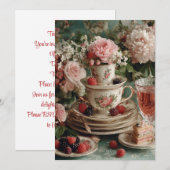 ティーカップウィムシー | 茶パーティーおもしろい 招待状 (正面/裏面)