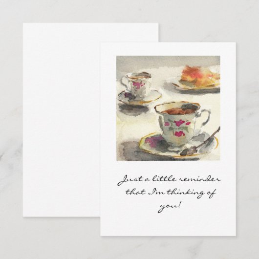 ティーカップカード (正面/裏面)