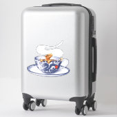 ティーカップクレステッドジェッコステッカー シール (スーツケース)