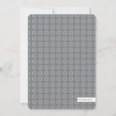 ティーカップコーラルフローラモノグラムブライダルシャワー 招待状 (裏面)