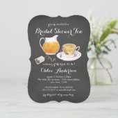 ティーカップシャルボードブライダルシャワーティーパーティー招待状 招待状 (スタンド正面)