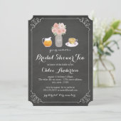 ティーカップシャルボードブライダルシャワーティーパーティー招待状 招待状 (スタンド正面)