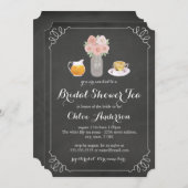 ティーカップシャルボードブライダルシャワーティーパーティー招待状 招待状 (正面/裏面)