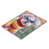 ティーカップシュナウザーパピードッグインのセーター ノートブック (左側)