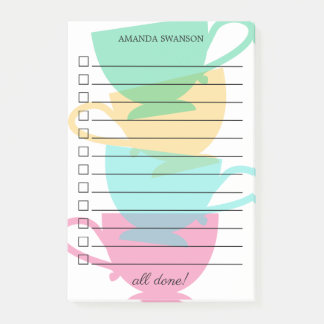 ティーカップシルエットを一覧表示するには – 名前 ポストイット