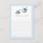 ティーカップスエレガントベビーシャワーティーパーティー アドバイスカード (正面)