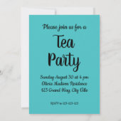 ティーカップタイム茶レトロ茶パーティー 招待状 (裏面)