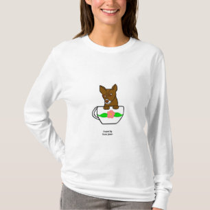 ティーカップチワフアウィメンズ長袖シャツ Tシャツ