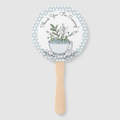 ティーカップティーパーティー赤ちゃんシャワーありがとうハンドファン ハンドファン (裏面)