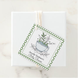 ティーカップティーパーティー赤ちゃんシャワーありがとう フェイバータグ