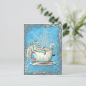 ティーカップドラゴン：ペパーミント ポストカード (スタンド正面)