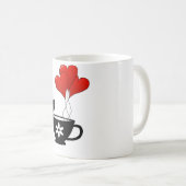 ティーカップハート コーヒーマグカップ (正面右)