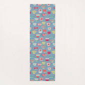 ティーカップパターンブルー ヨガマット (裏面)