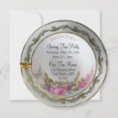 ティーカップパーティー招待状 招待状 (正面)