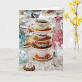 ティーカップパーティー カード (黄色い花)